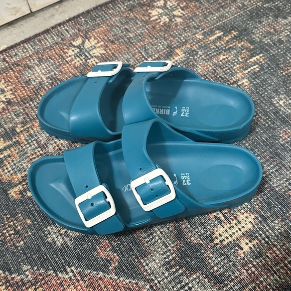 Birkenstock Teal Double-Buckle Sandals - Picture 4 of 6